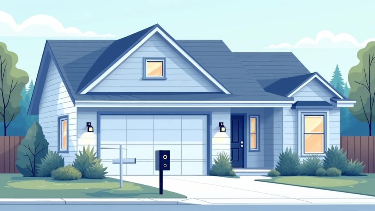 Split comparison graphic showing ADT and Brinks home security equipment side by side on a modern home exterior